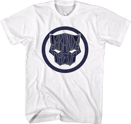Black Panther Wakanda Forever Text Marvel Comics T-Shirt