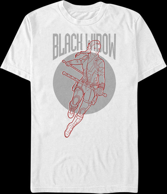 Black Widow Sketch Avengers Endgame T-Shirt