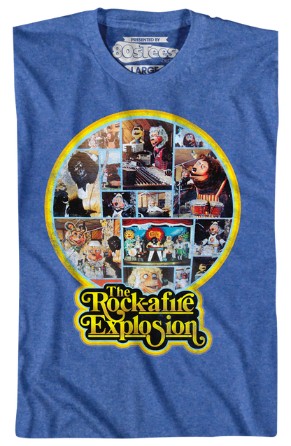 Blue 1st Album Back Cover Rock-afire Explosion T-Shirt