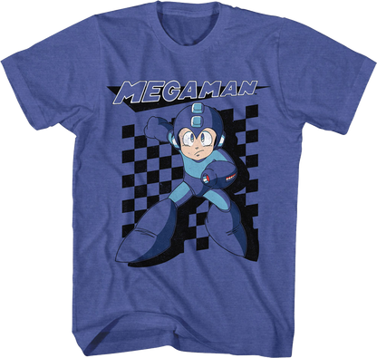 Blue Bomber Checkerboard Mega Man T-Shirt