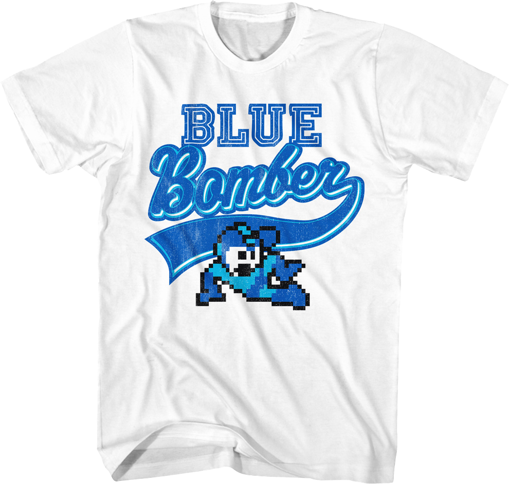 Blue Bomber Sports Logo Mega Man T-Shirt