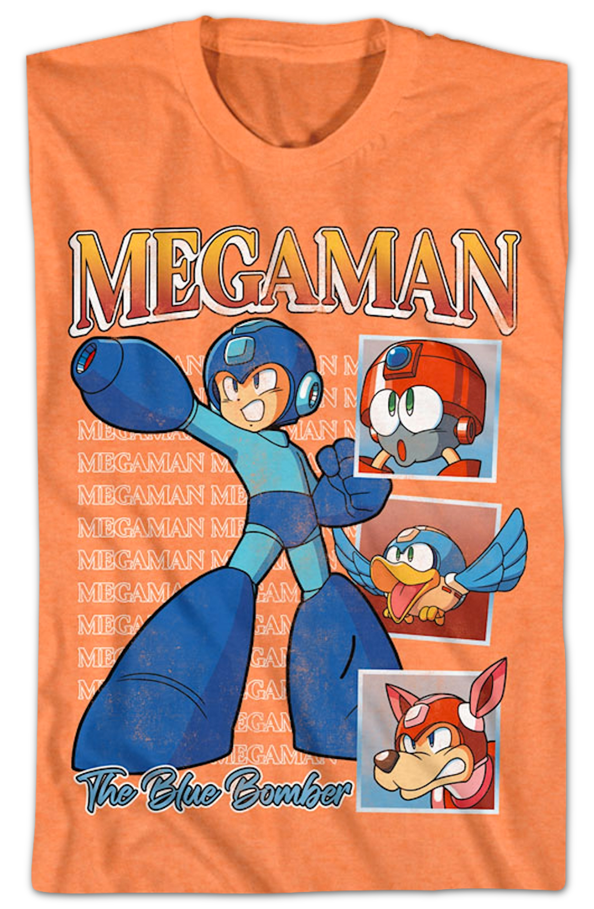 Blue Bomber Squares Mega Man T-Shirt