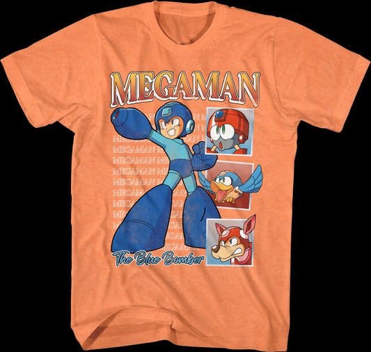 Blue Bomber Squares Mega Man T-Shirt