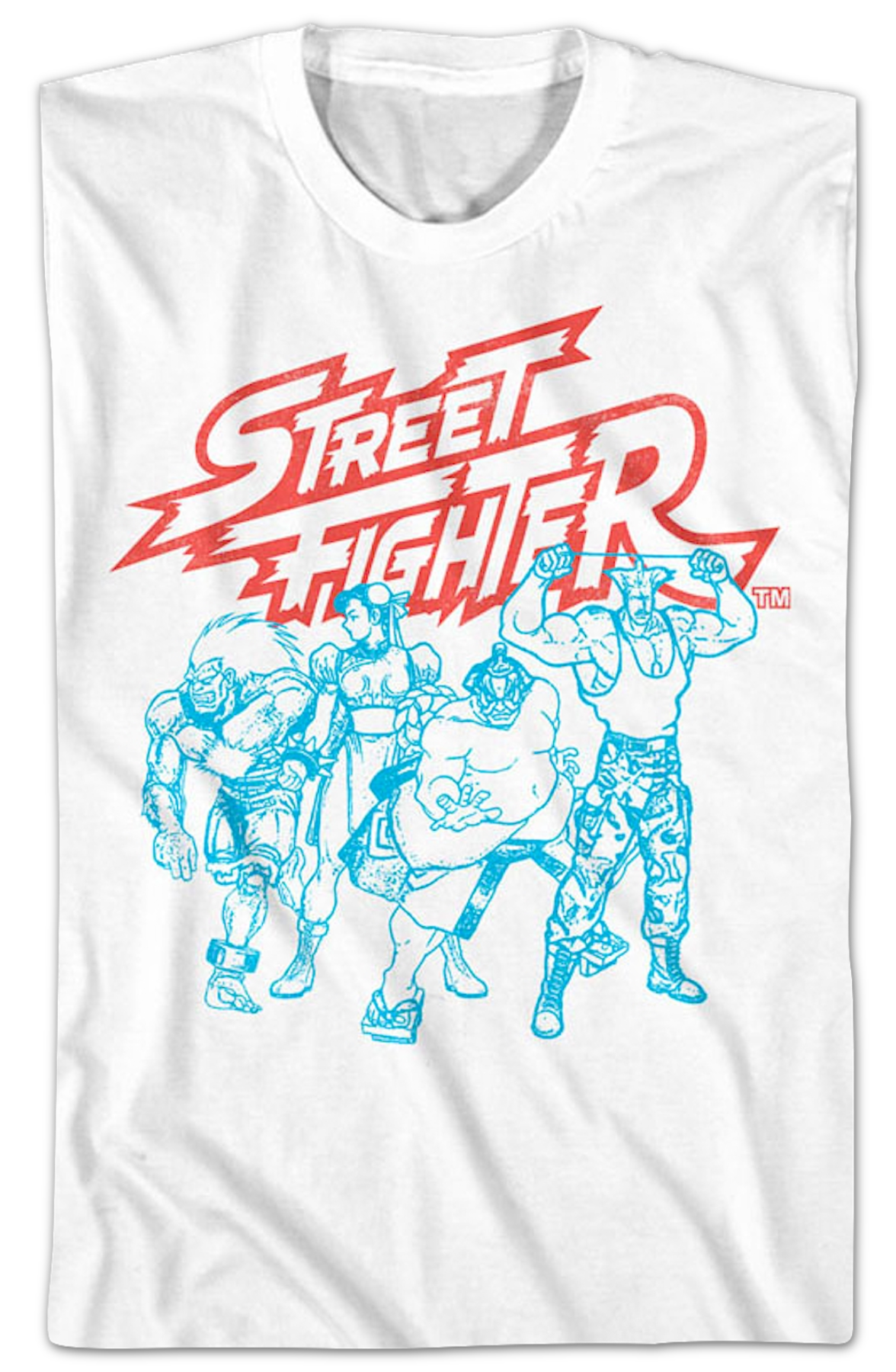 Blue Sketches Street Fighter T-Shirt