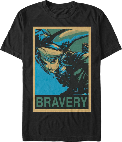 Bravery Link Poster Legend of Zelda Nintendo T-Shirt