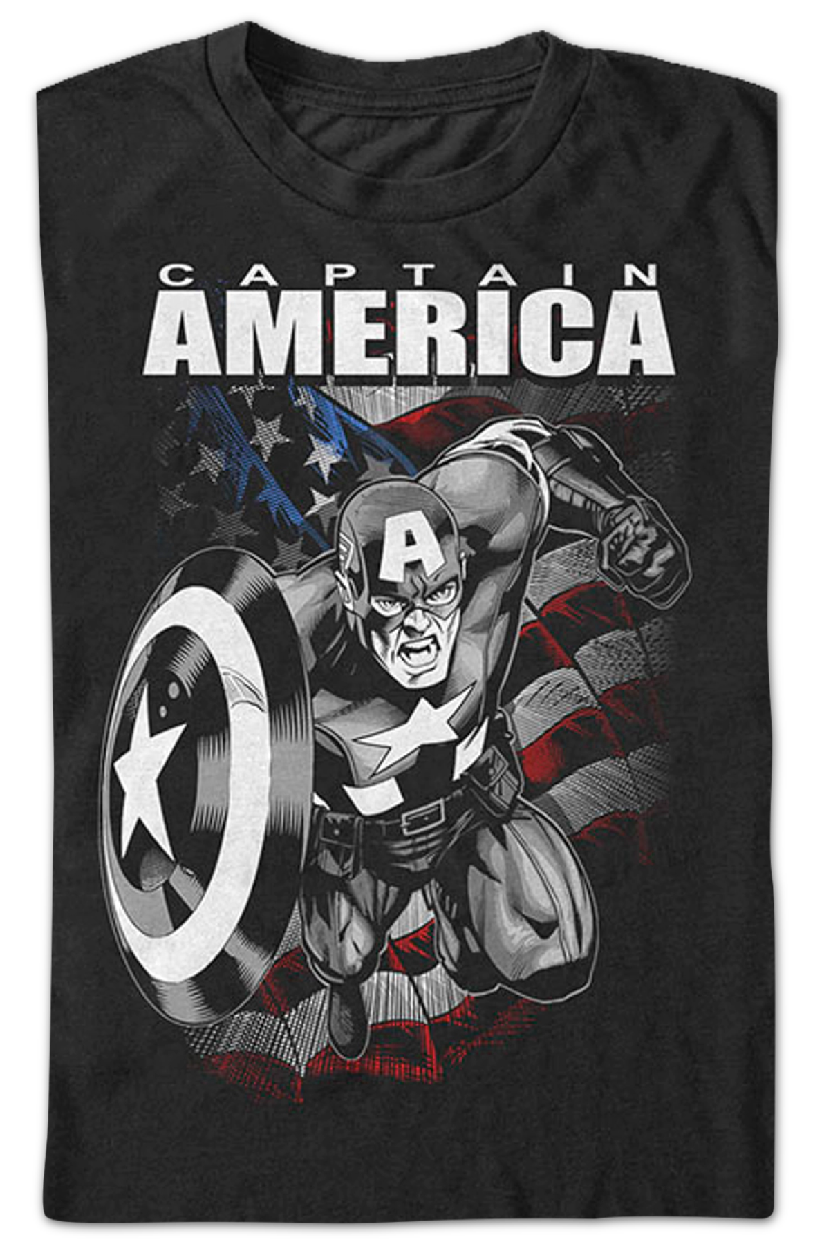 Captain America Flag T-Shirt