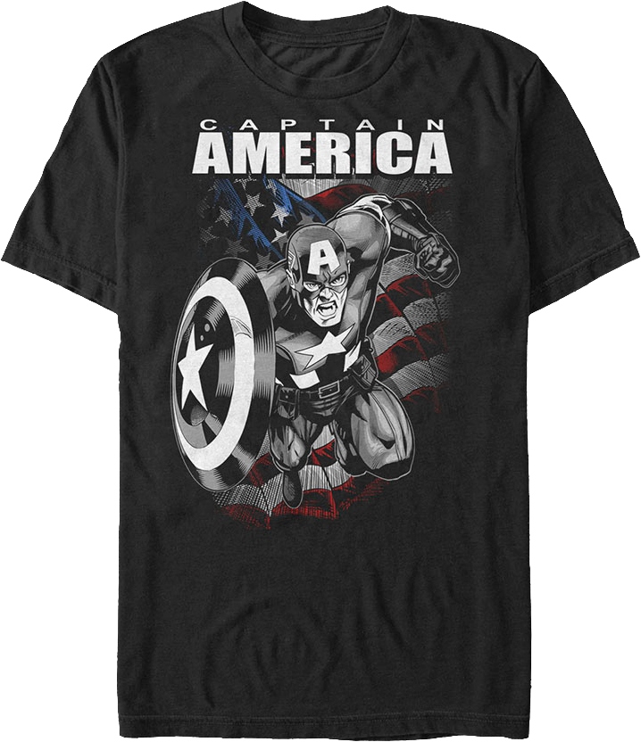 Captain America Flag T-Shirt