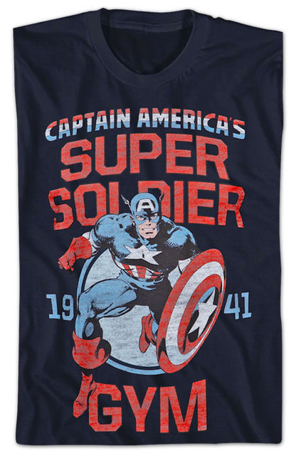 Captain America's Super Soldier Gym Marvel Comics T-Shirt