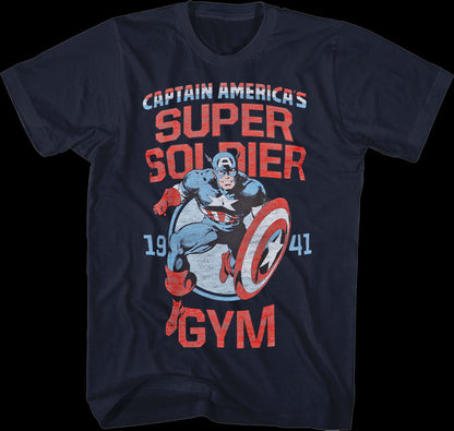 Captain America's Super Soldier Gym Marvel Comics T-Shirt