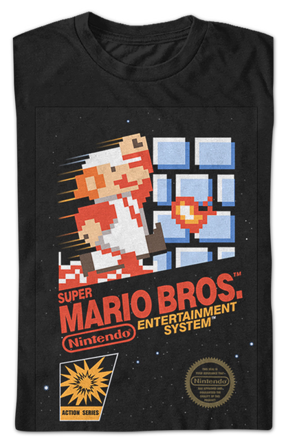 Cartridge Art Super Mario Brothers T-Shirt