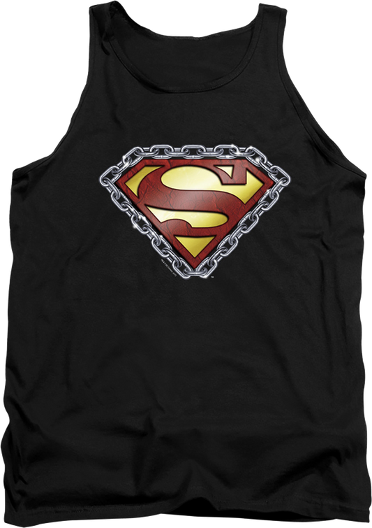 Chained Logo Superman Tank Top