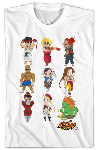 Chibi Action Poses Street Fighter T-Shirt