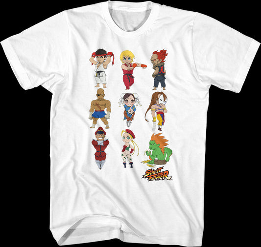 Chibi Action Poses Street Fighter T-Shirt