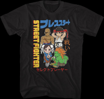 Chibi Characters Collage Street Fighter T-Shirt