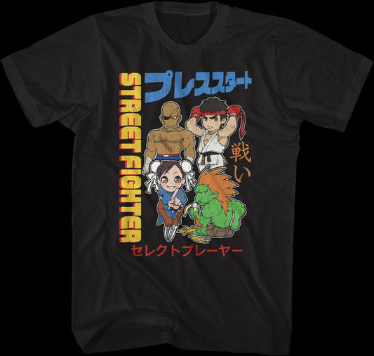 Chibi Characters Collage Street Fighter T-Shirt