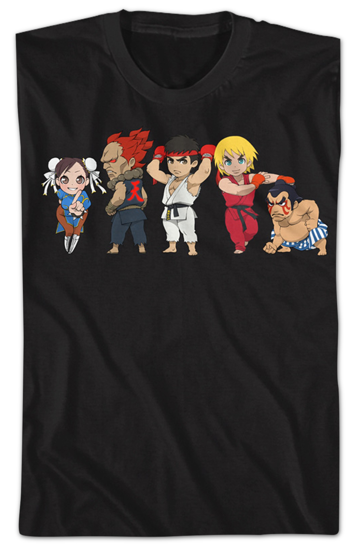 Chibi Characters Poses Street Fighter T-Shirt