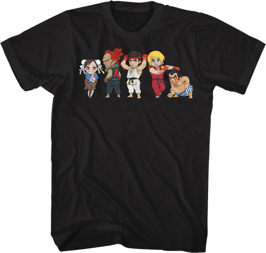 Chibi Characters Poses Street Fighter T-Shirt