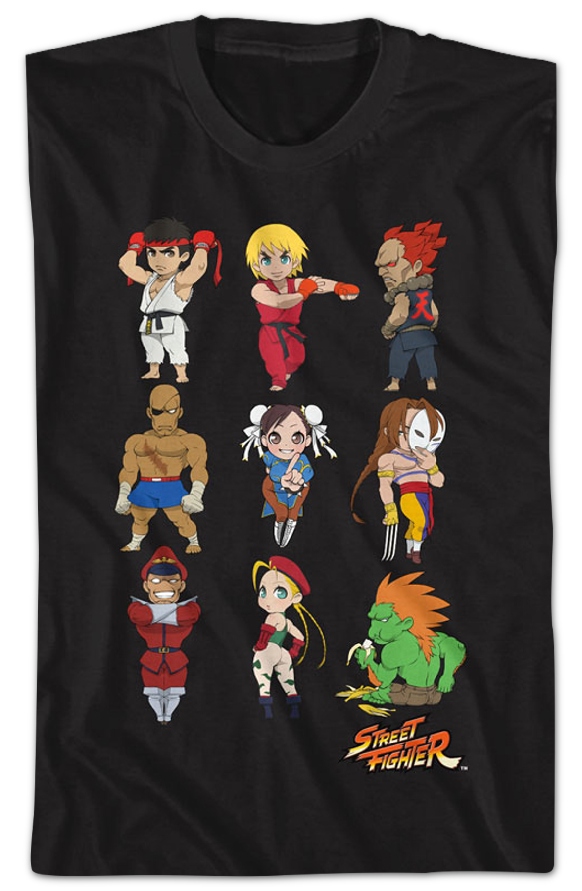 Chibi Poses Street Fighter T-Shirt