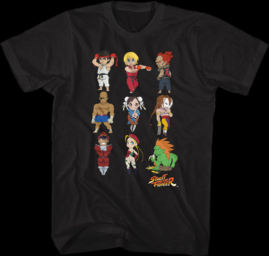 Chibi Poses Street Fighter T-Shirt