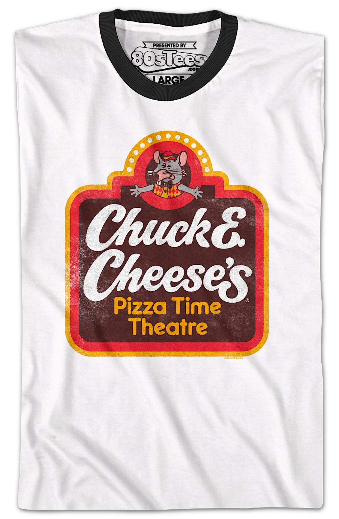 Classic Logo Chuck E. Cheese Ringer Shirt
