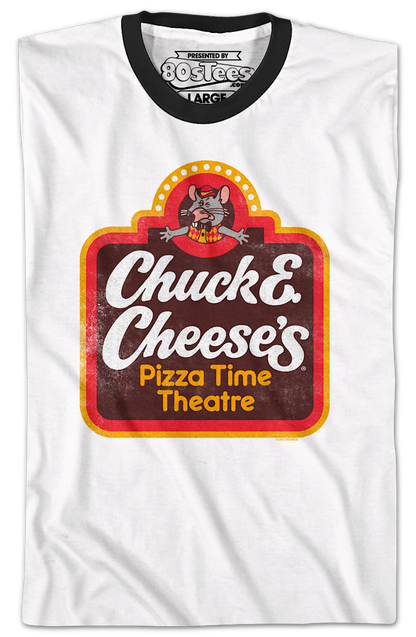 Classic Logo Chuck E. Cheese Ringer Shirt