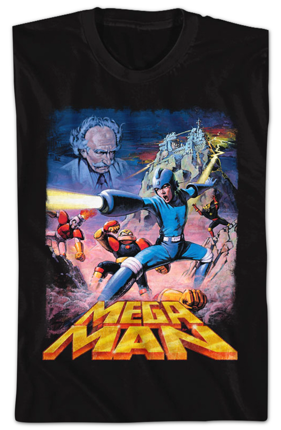 Collage Poster Mega Man T-Shirt