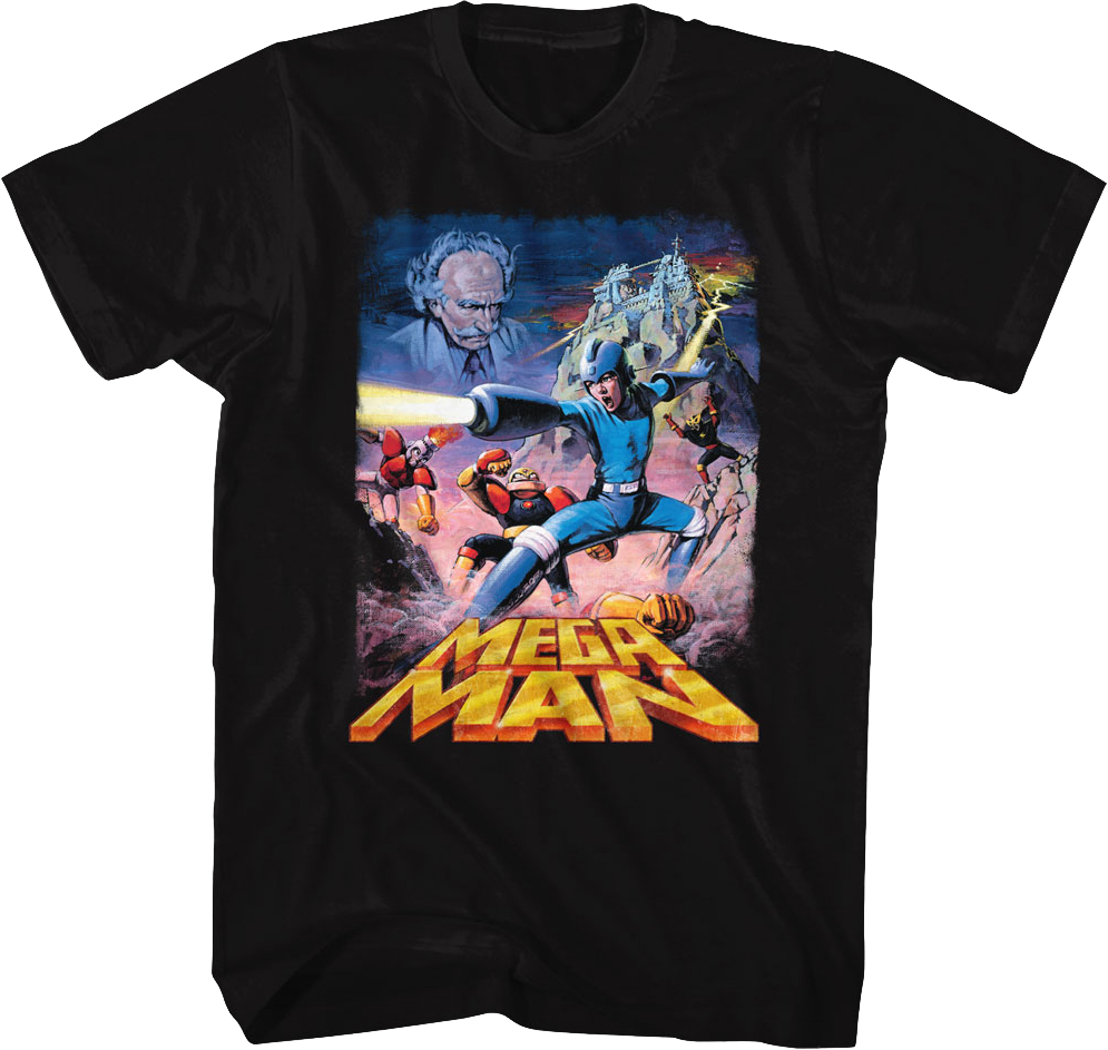 Collage Poster Mega Man T-Shirt