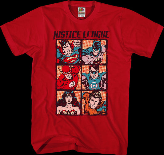 Comic Panels Justice League T-Shirt