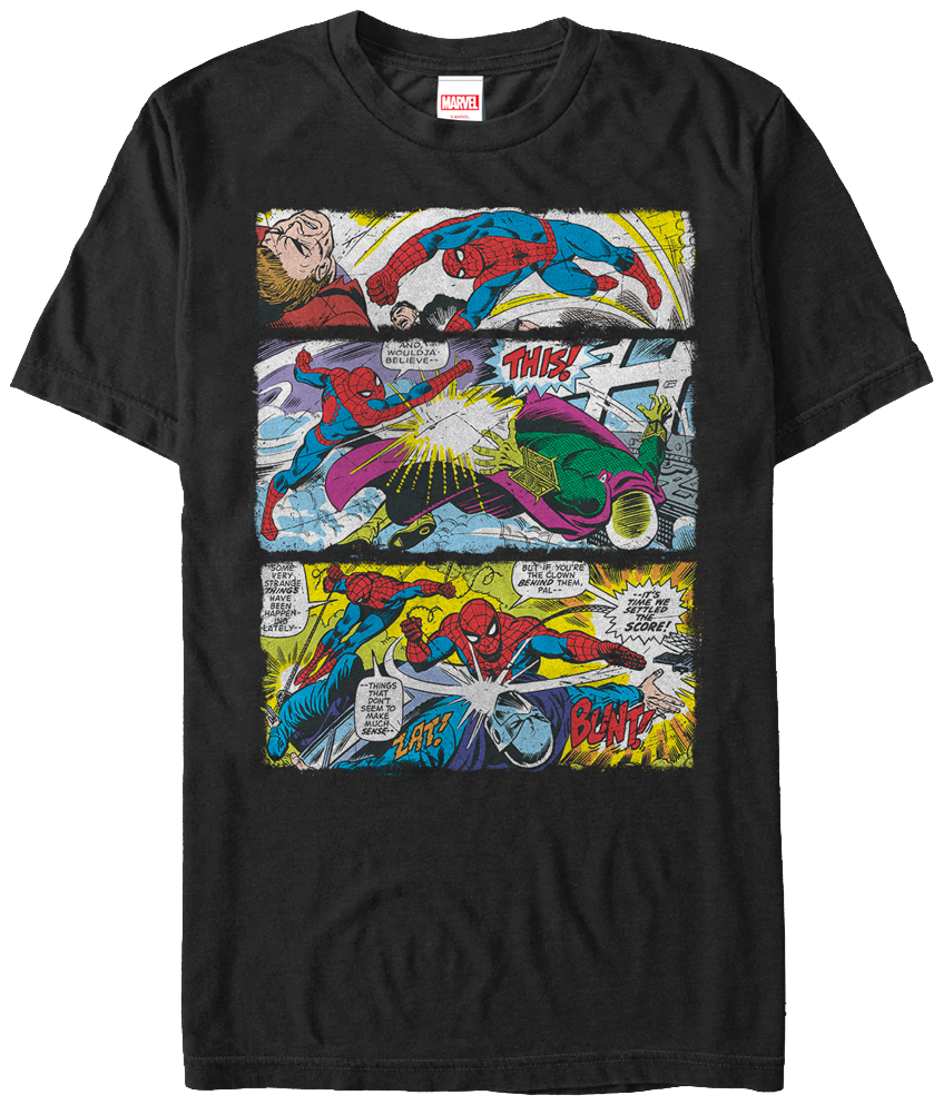 Comic Panels Spider-Man T-Shirt