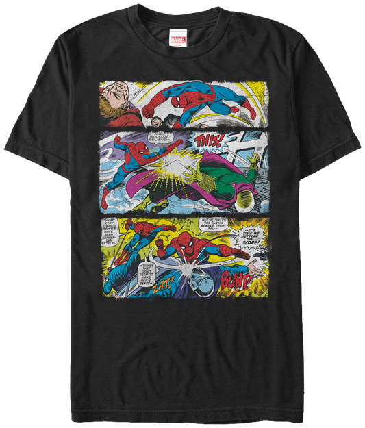 Comic Panels Spider-Man T-Shirt