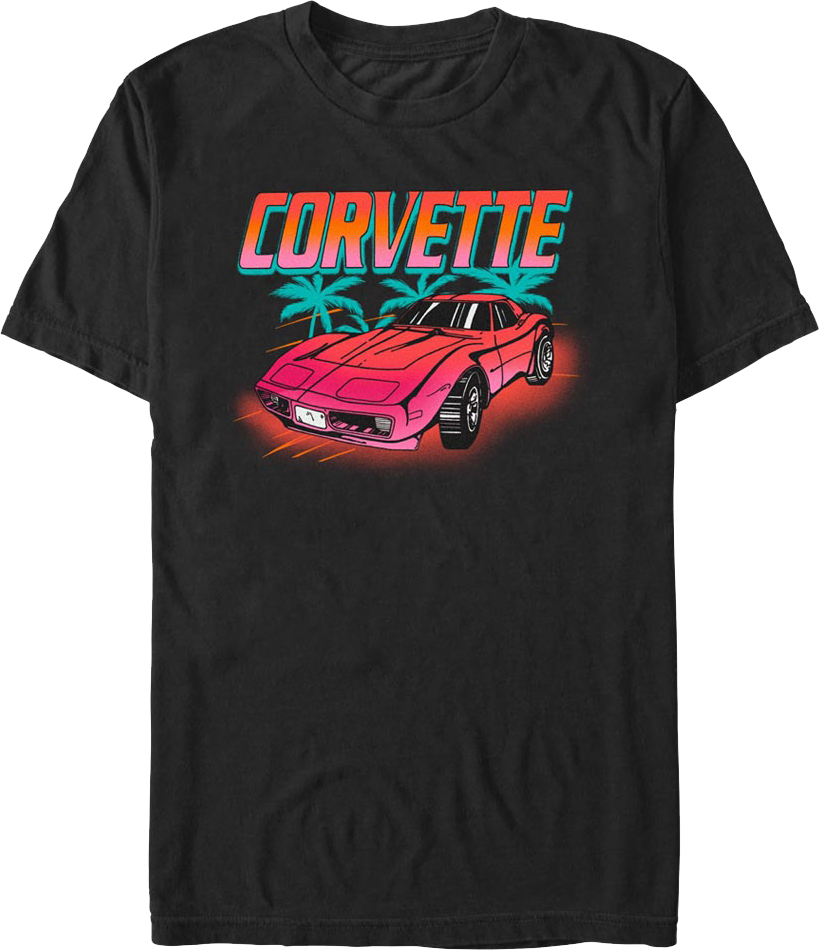 Corvette Palm Trees Chevrolet T-Shirt