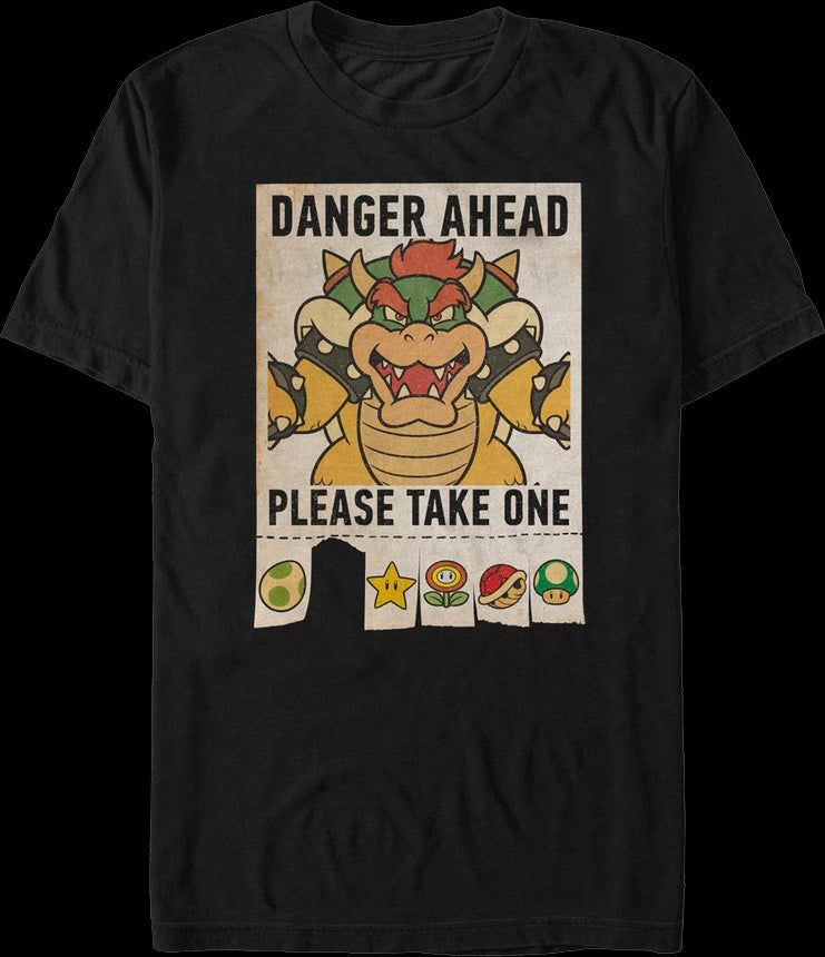 Danger Ahead Super Mario Bros. T-Shirt