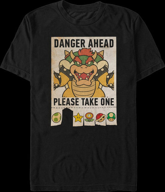 Danger Ahead Super Mario Bros. T-Shirt