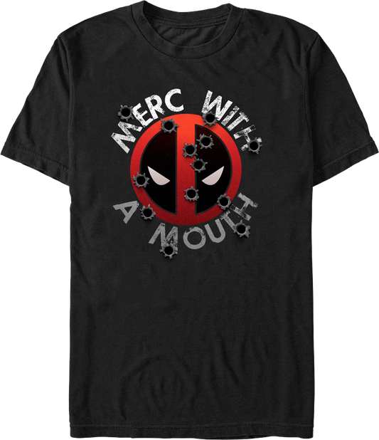Deadpool Bullet Holes Marvel Comics T-Shirt