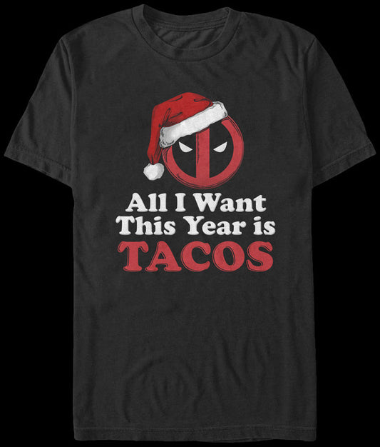 Deadpool Christmas Tacos T-Shirt