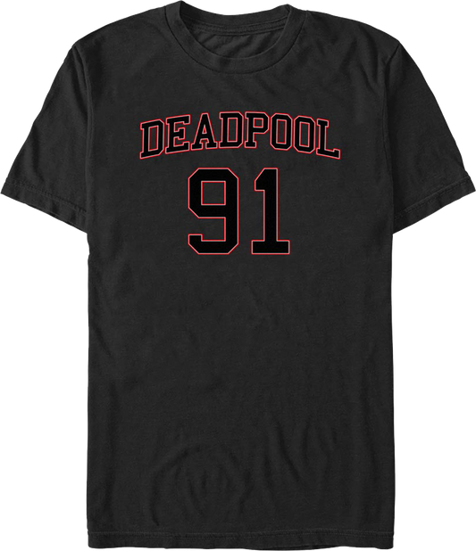 Deadpool Jersey Number Marvel Comics T-Shirt