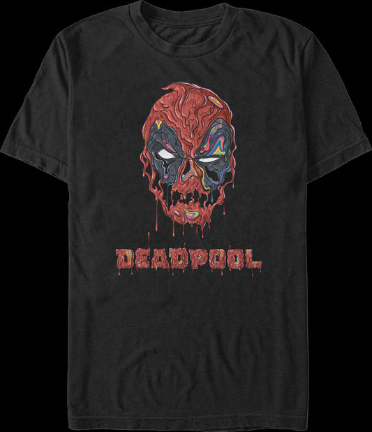 Deadpool Melting Mask Marvel Comics T-Shirt