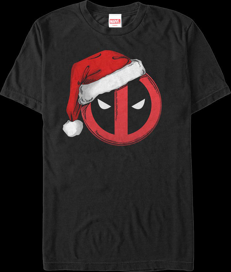 Deadpool Santa Claus Hat Marvel Comics T-Shirt