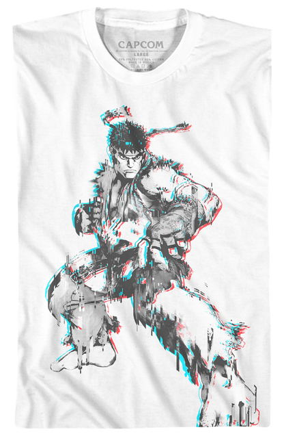 Distorted Ryu Street Fighter T-Shirt