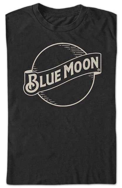 Distressed Black Logo Blue Moon T-Shirt