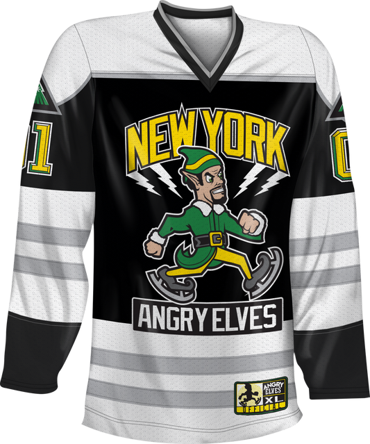 Elf Movie Miles Finch New York Angry Elves Hockey Jersey