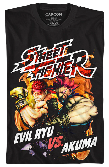 Evil Ryu vs Akuma Street Fighter T-Shirt