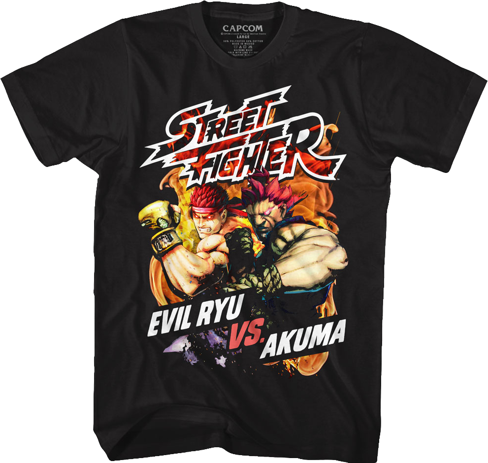 Evil Ryu vs Akuma Street Fighter T-Shirt