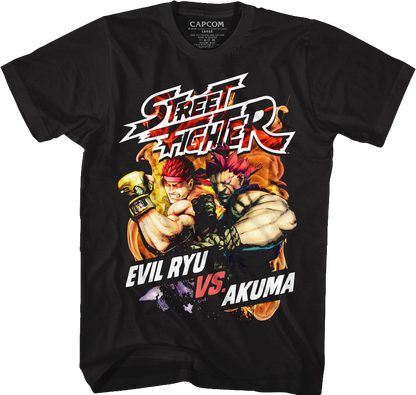 Evil Ryu vs Akuma Street Fighter T-Shirt