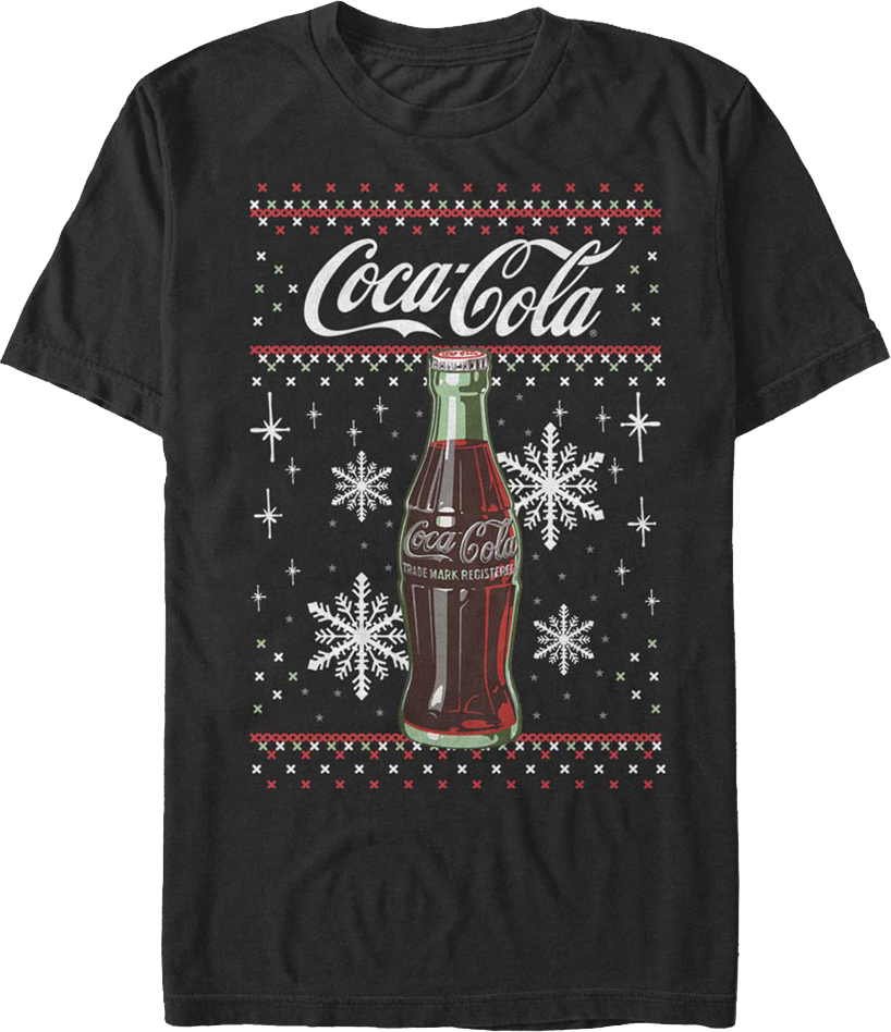 Faux Ugly Christmas Sweater Coca-Cola T-Shirt