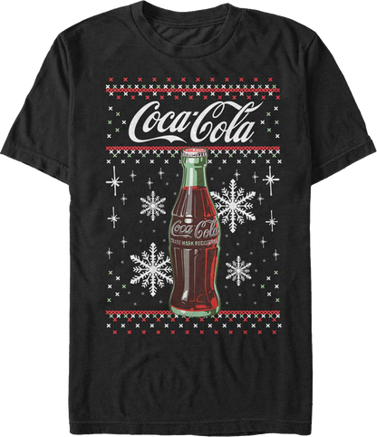 Faux Ugly Christmas Sweater Coca-Cola T-Shirt