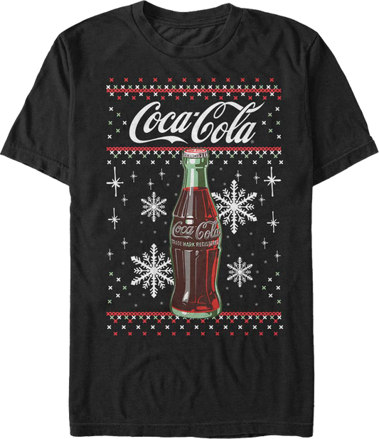 Faux Ugly Christmas Sweater Coca-Cola T-Shirt