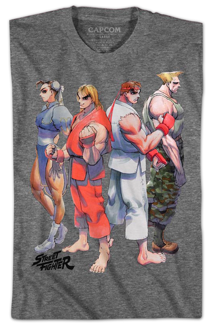 Fighters Lined Up Street Fighter T-Shirt