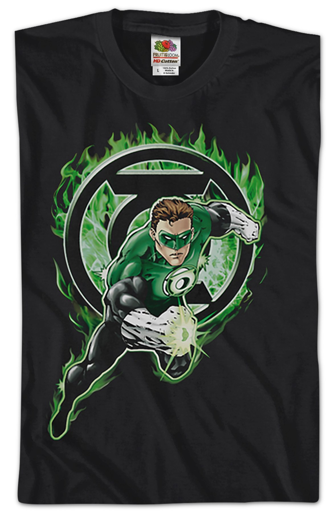 Flaming Logo Green Lantern T-Shirt