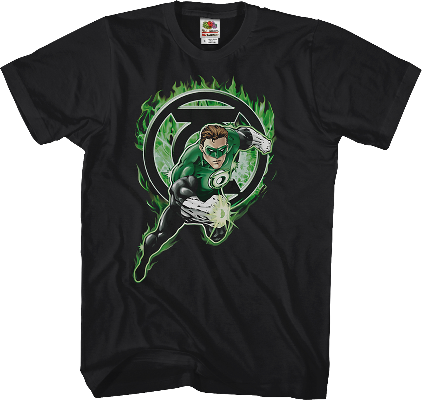 Flaming Logo Green Lantern T-Shirt